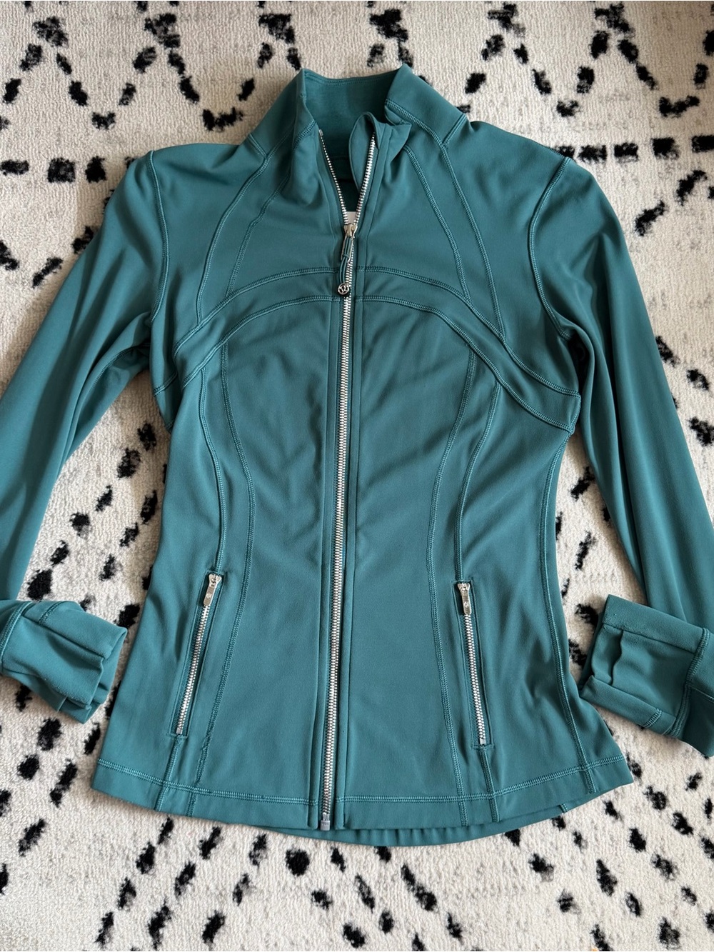 lululemon athletica Teal Full-Zip Pullover Deep Marina Define Jacket Silver Nulu - Picture 2 of 6